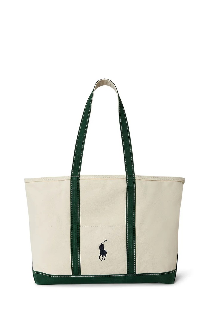 Polo Ralph Lauren materiálová taška pánska bavlnená béžová 405P02124