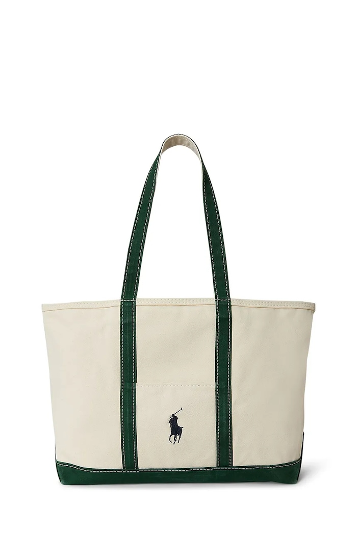 Polo Ralph Lauren materiálová taška pánska bavlnená béžová 405P02124