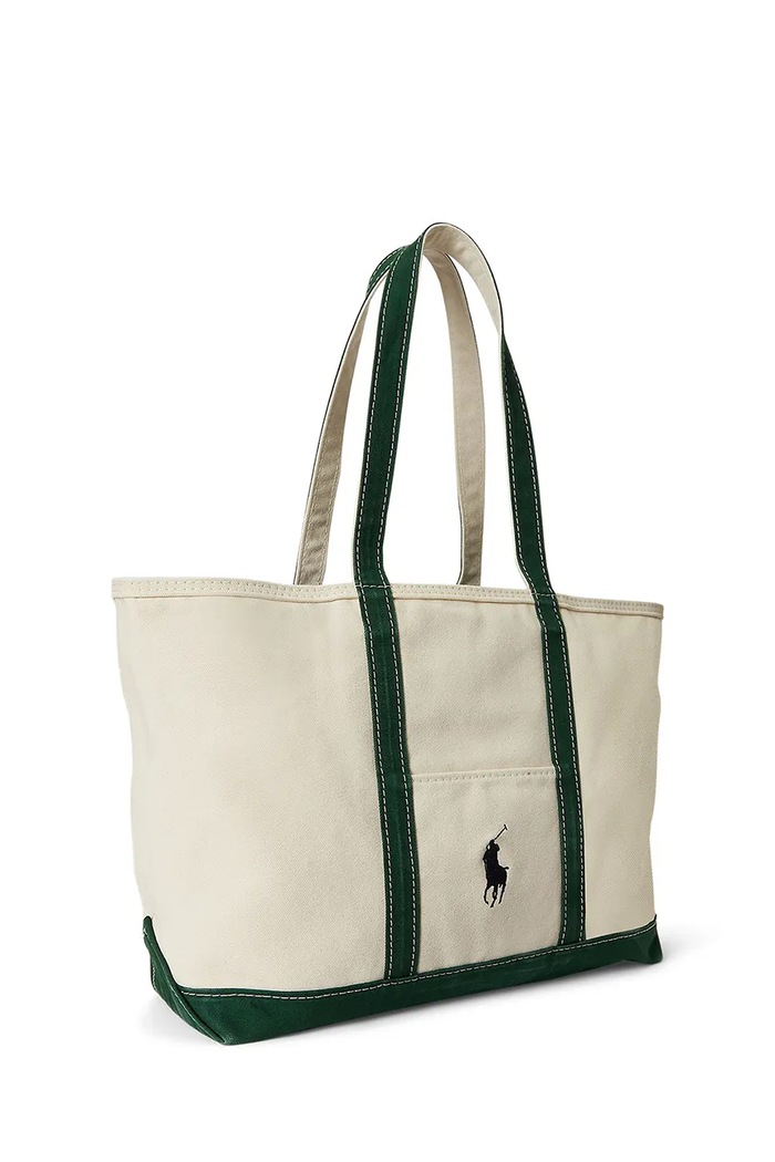 Doplnky Polo Ralph Lauren materiálová taška pánska bavlnená 405P02124 béžová