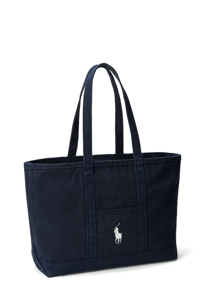 Akcesoria Polo Ralph Lauren torba materiałowa męska bawełniana 405P02124 granatowy
