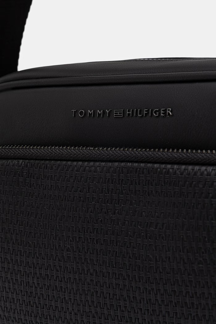 Tommy Hilfiger borsetă pentru bărbați, cu imitație de piele negru AM0AM14096