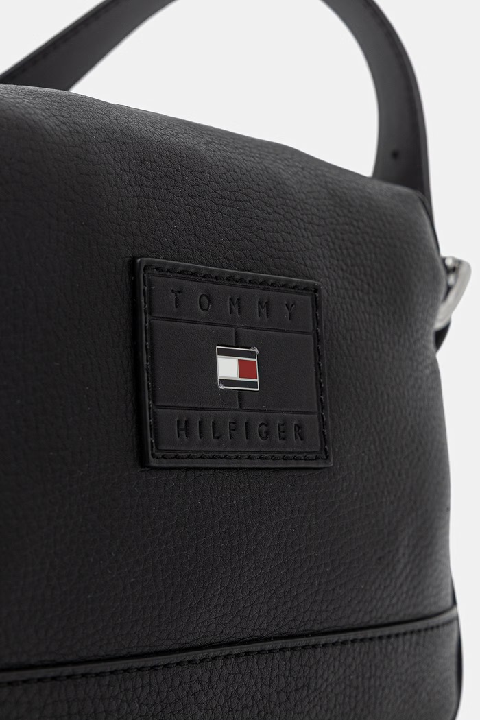 Tommy Hilfiger Τσαντάκι μέσης που φοριέται στους ώμους ανδρικό από απομίμηση δέρματος μαύρο AM0AM14136