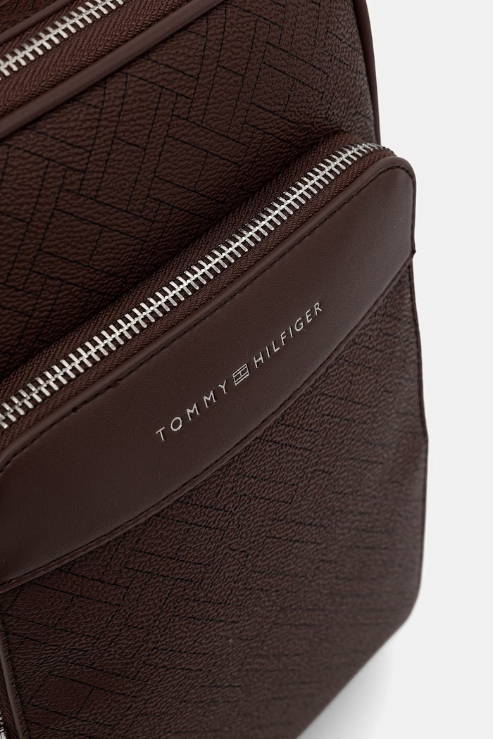 Tommy Hilfiger plecak męski z imitacji skóry brązowy AM0AM14140