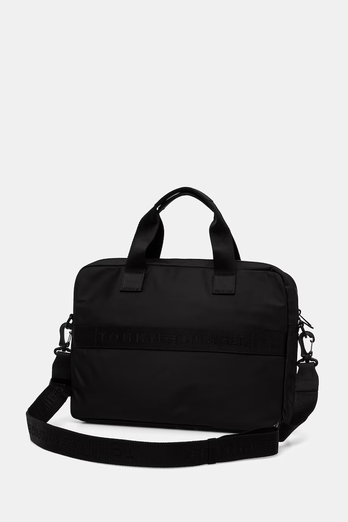 Αξεσουάρ Tommy Hilfiger τσάντα για λάπτοπ Ανδρική AM0AM14149 μαύρο