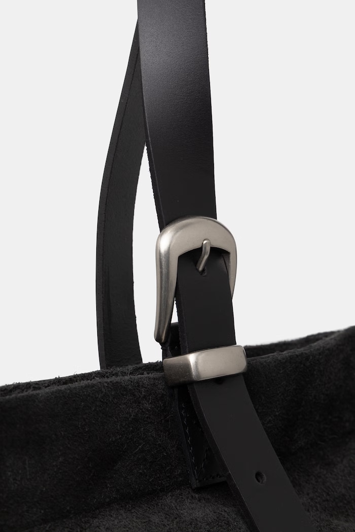 AllSaints torba zamszowa HAVEN czarny M186XD