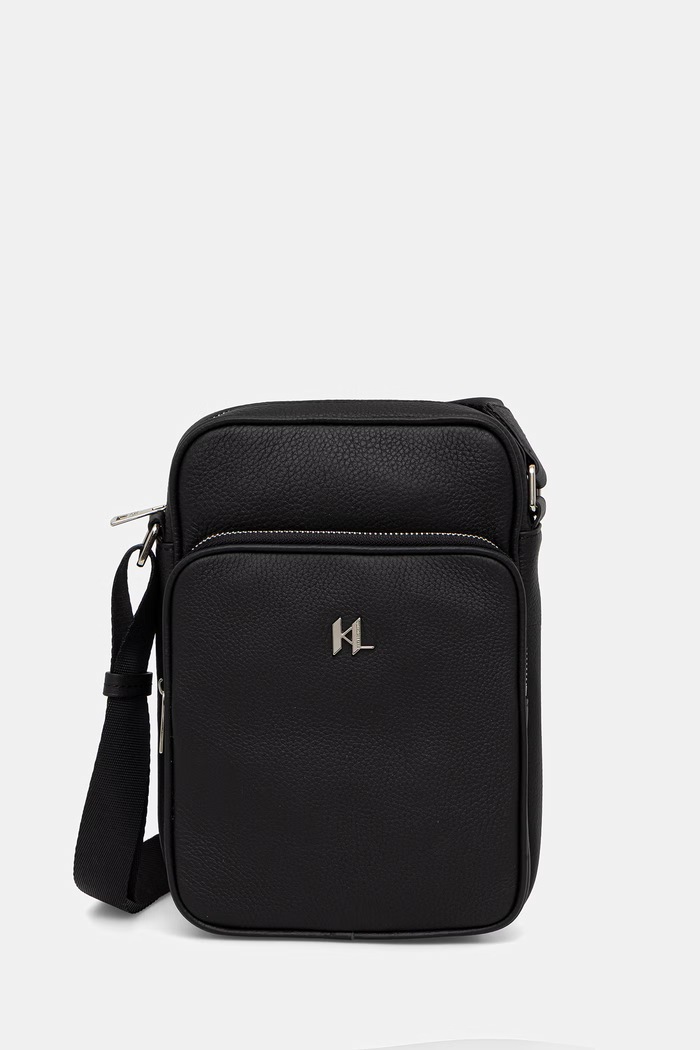 Δερμάτινο φακελάκι Karl Lagerfeld λείο δέρμα μαύρο 562451.815920