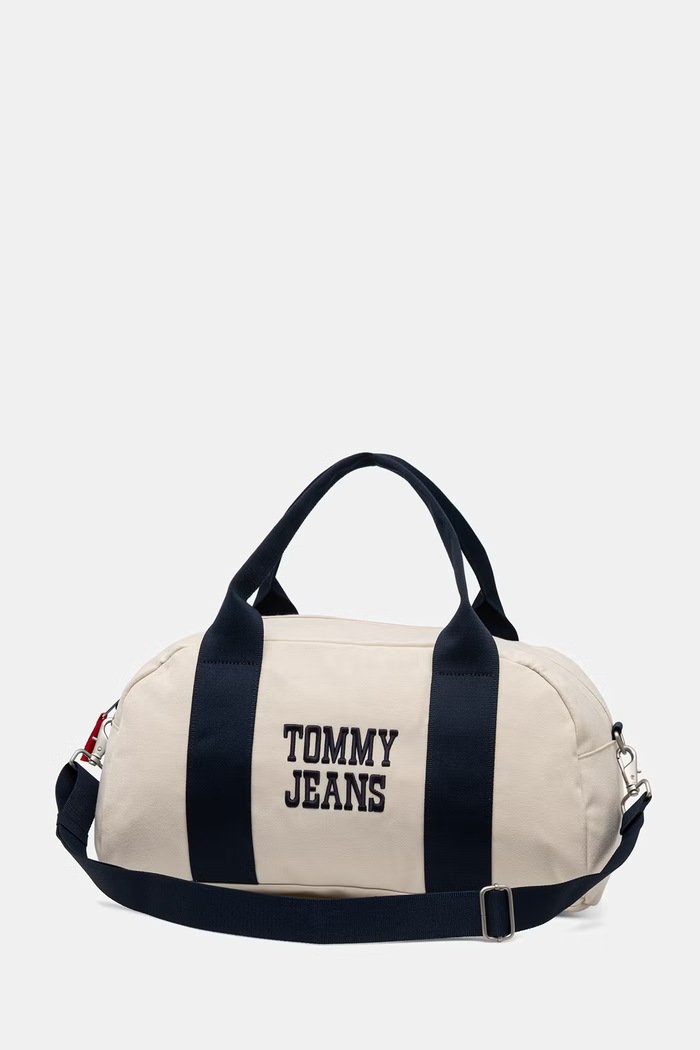 Αξεσουάρ Tommy Jeans υφασμάτινη τσάντα ανδρική AM0AM14224 μπεζ