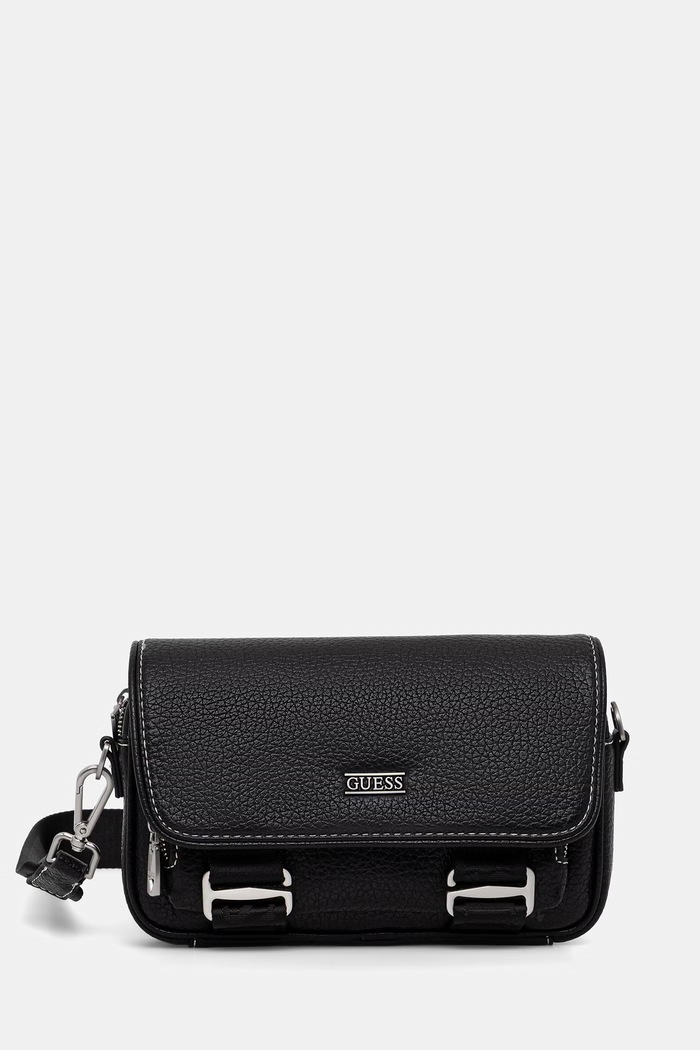 Guess borsetă pentru bărbați, cu imitație de piele BOSTON negru HMBOGS.P6264