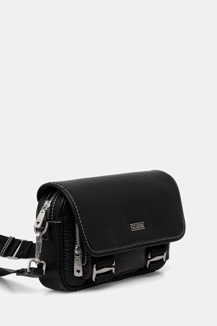 Guess borsetă pentru bărbați, cu imitație de piele BOSTON HMBOGS.P6264 negru SS26