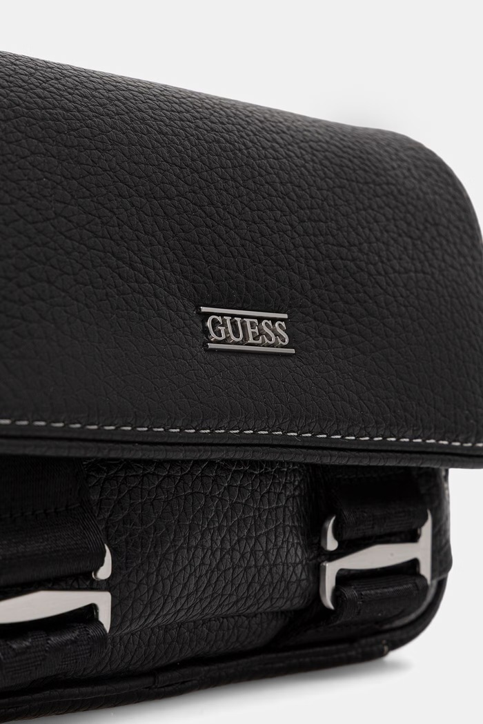 Guess borsetă pentru bărbați, cu imitație de piele BOSTON negru HMBOGS.P6264