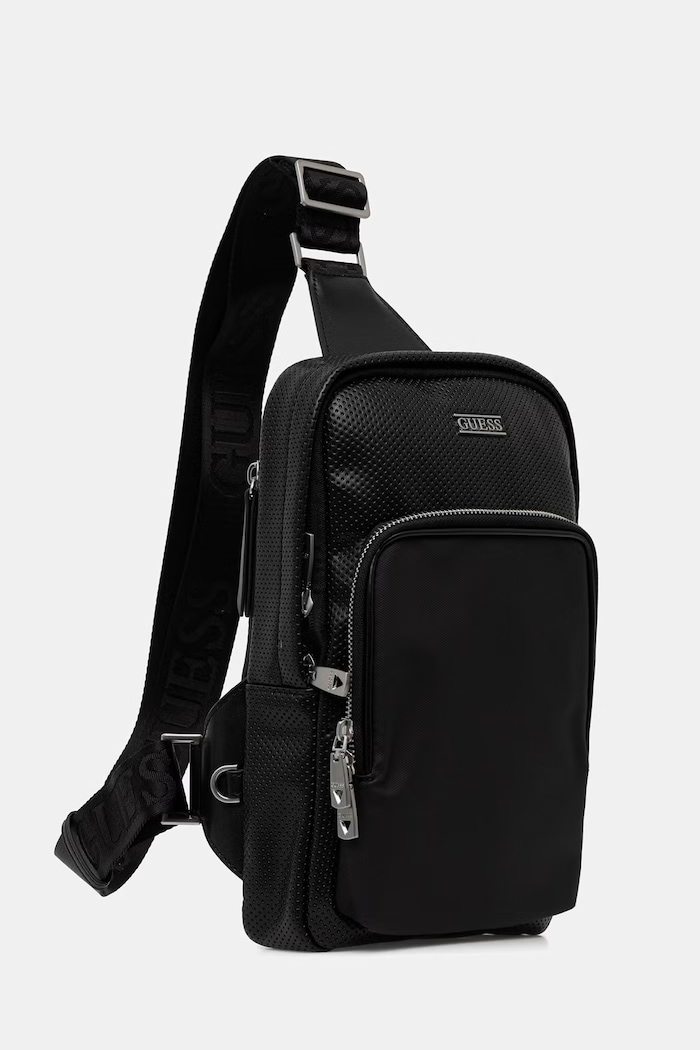 Guess rucsac pentru bărbați, cu imitație de piele BOSTON HMBOSP.P6226 negru SS26