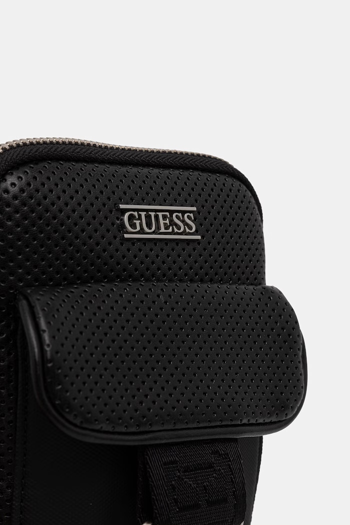 Guess borsetă pentru bărbați, cu imitație de piele BOSTON negru HMBOSP.P6242