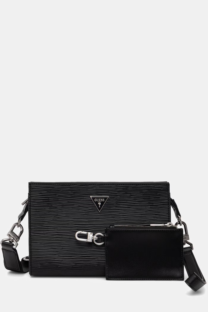 Guess torbica za čez ramo moška iz umetnega usnja MILANO črna HMMIPW.P6257