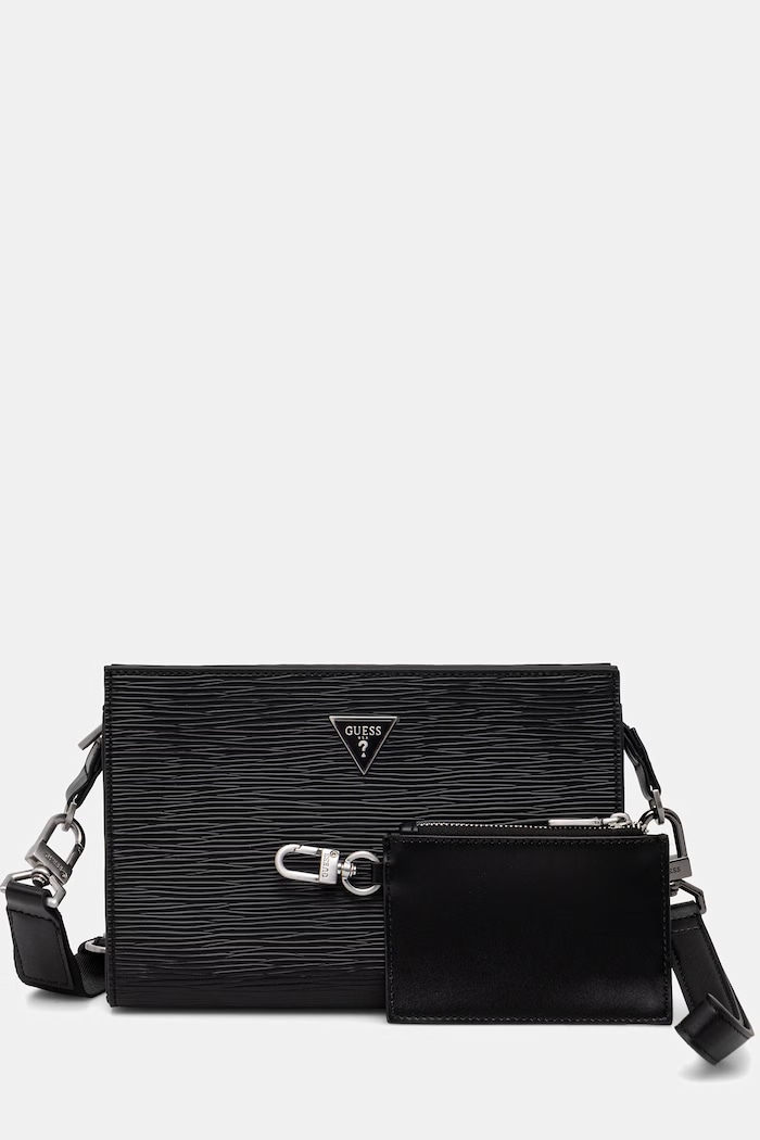 Guess torbica za čez ramo moška iz umetnega usnja MILANO črna HMMIPW.P6257