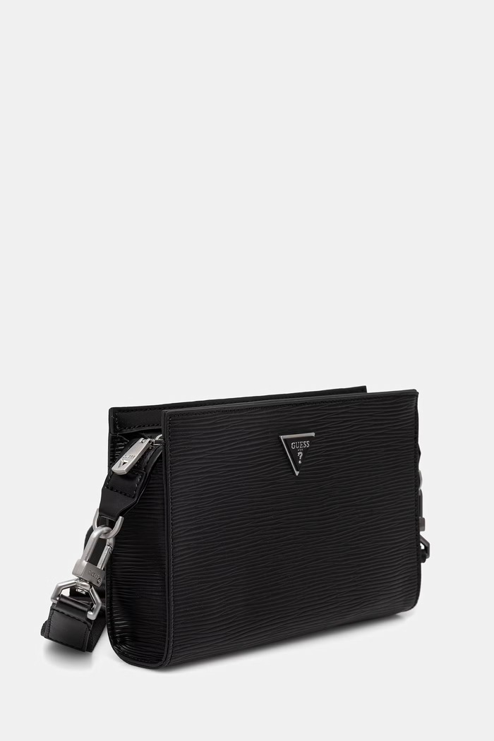 Guess torbica za čez ramo moška iz umetnega usnja MILANO HMMIPW.P6257 črna SS26