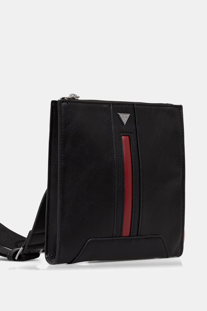 Guess saszetka na szyję damska z imitacji skóry TORINO HMTOCS.P6123 czarny SS26