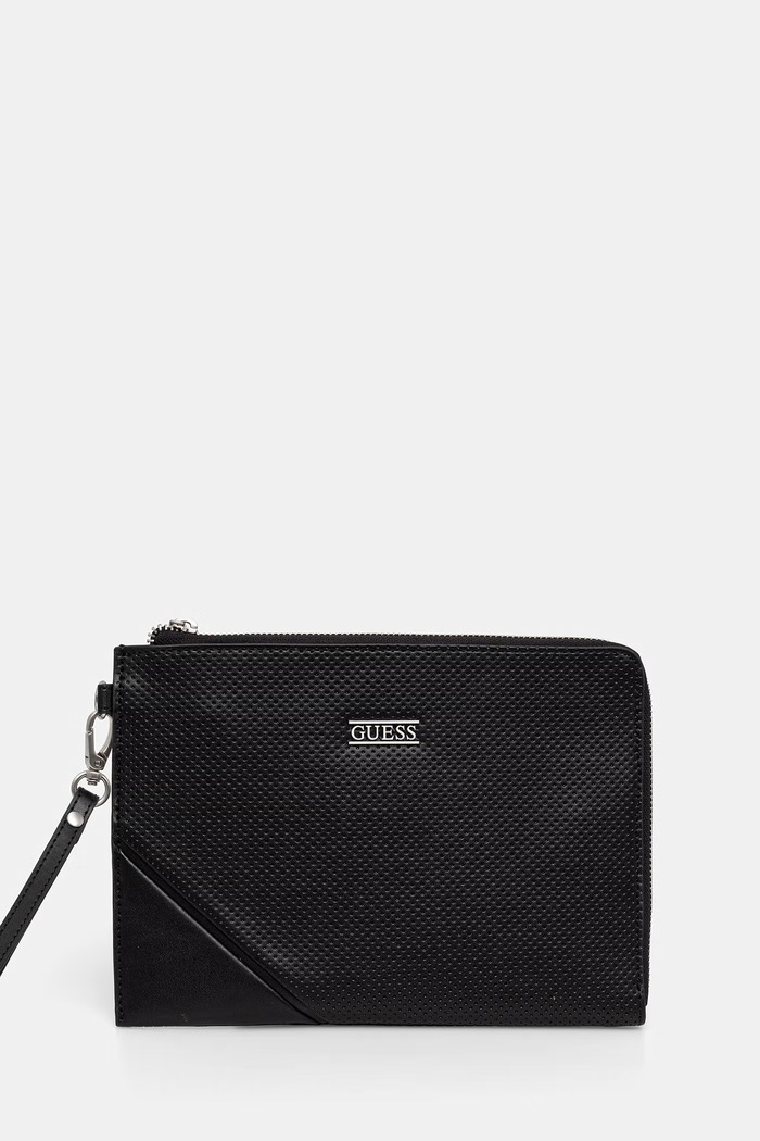Guess borsetă pentru bărbați, cu imitație de piele BOSTON negru PMBOSP.P6235