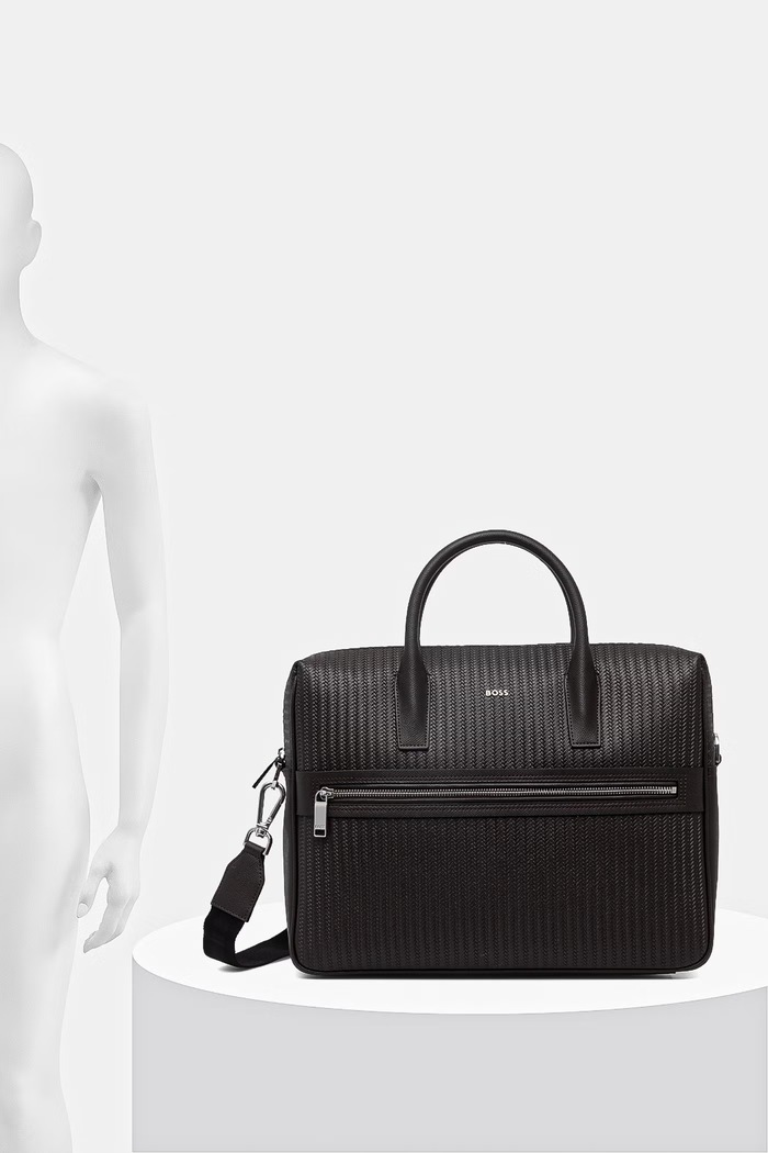 BOSS valigetta da uomo in pelle 50563724