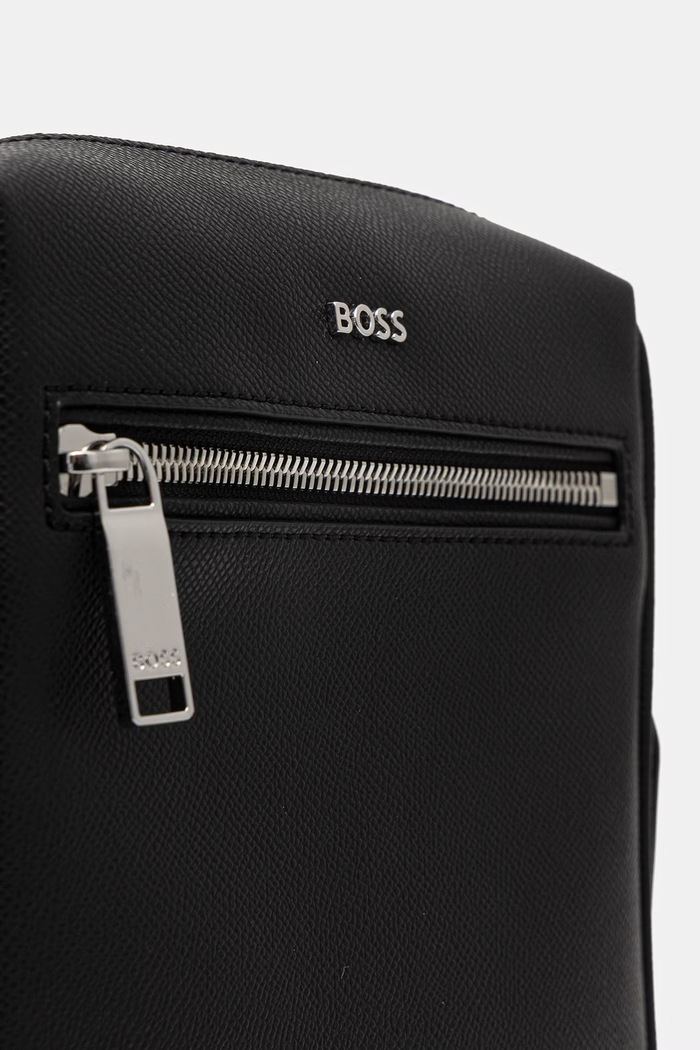 BOSS borsetă de umăr pentru bărbați, din piele negru 50563858