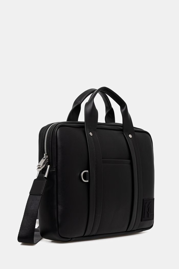 Karl Lagerfeld aktovka pánska z imitácie kože B2M30191 čierna SS26