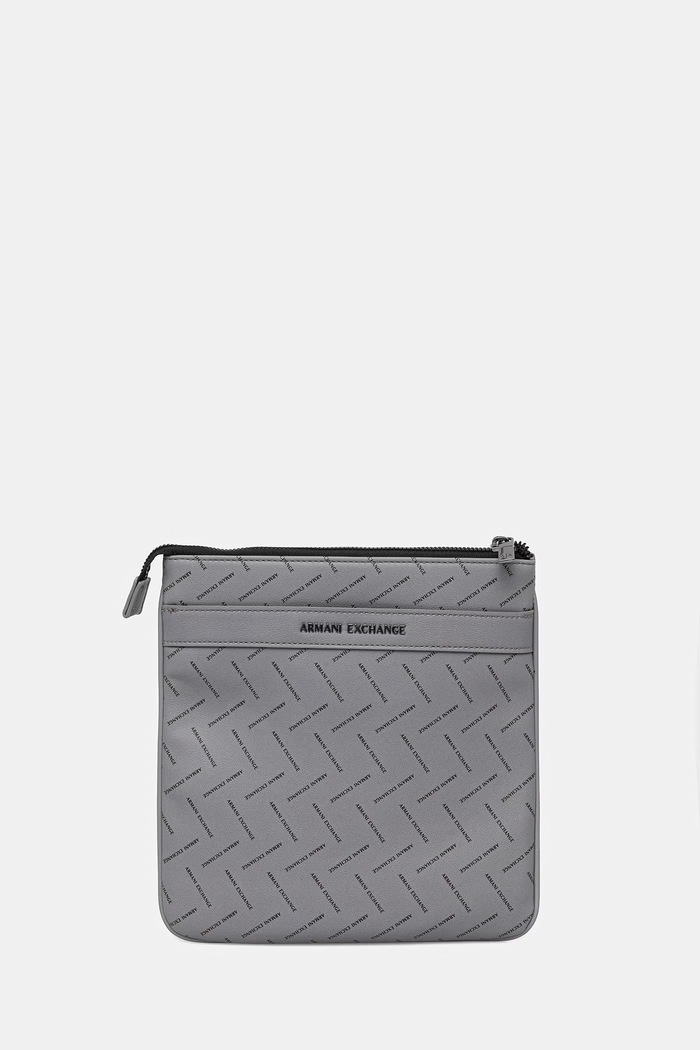 Armani Exchange през рамо мъжко от имитация на кожа сив XM002597.AF22654