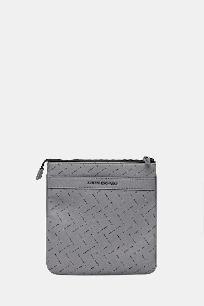Armani Exchange през рамо мъжко от имитация на кожа сив XM002597.AF22654