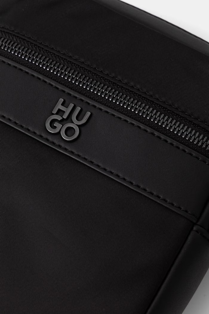 HUGO borsetă de umăr pentru bărbați, cu imitație de piele QUANTIC NS ZIP negru 50563690