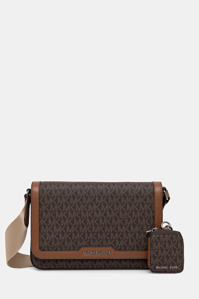 Σακίδιο Michael Kors απομίμηση λείου δέρματος καφέ 33S6LHDM6B