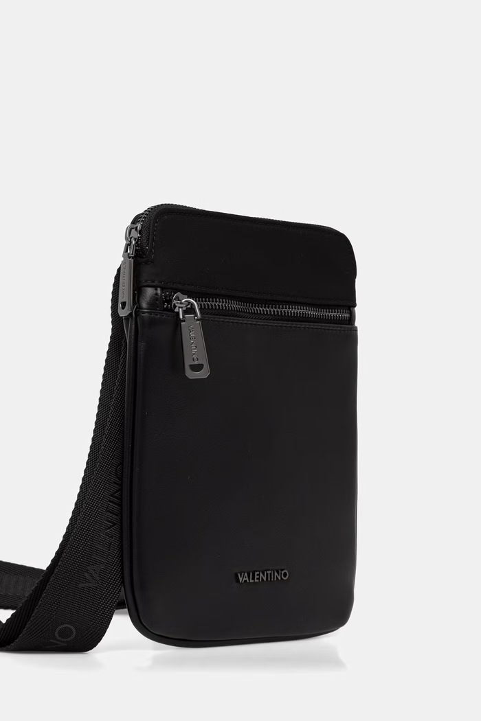 Valentino Bags saszetka męska z imitacji skóry IRONS VBS9PM05 czarny SS26