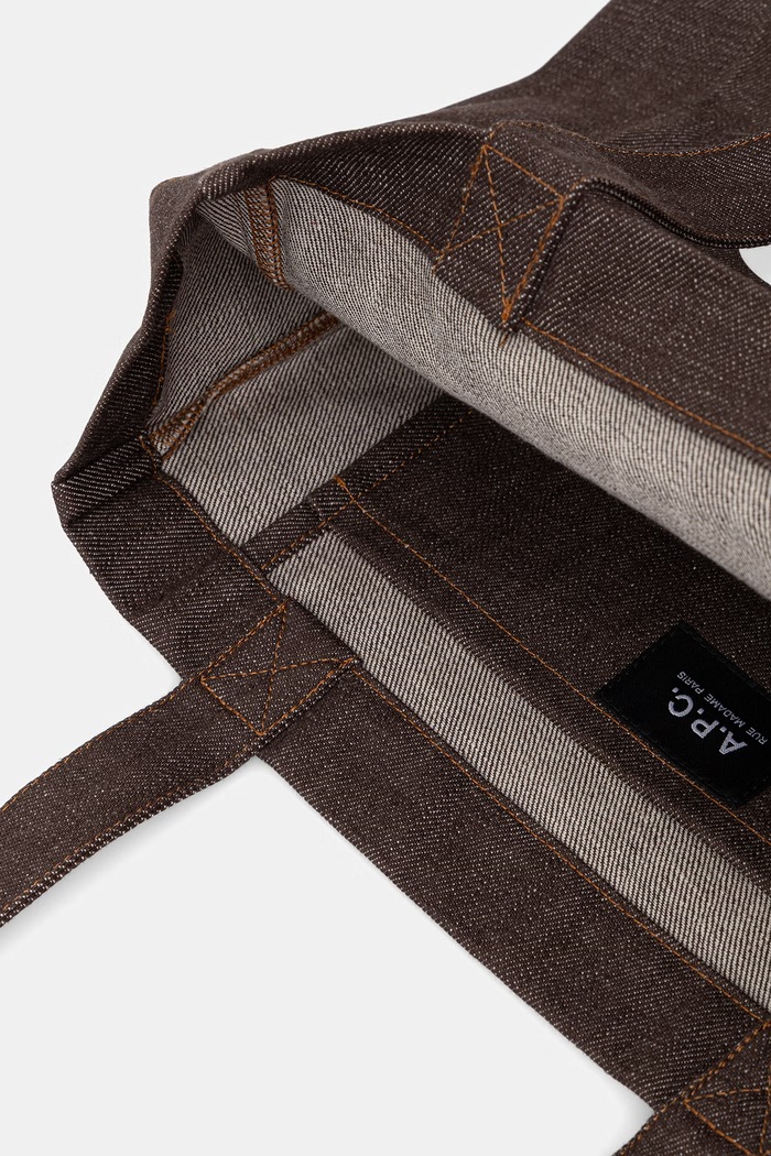 A.P.C. bavlnená taška TOTE LOU COHLX.M61442 hnedá