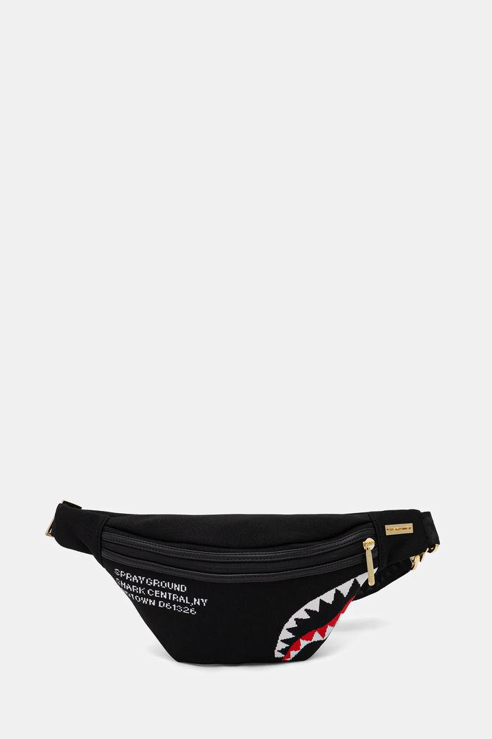 Ľadvinka Sprayground vzorovaný čierna 910B8231NSZ