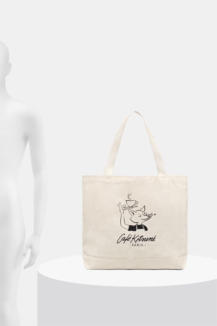 Café Kitsuné Barista Fox Women's cotton fabric bag QU05120WW9042