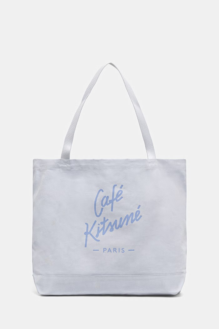 Café Kitsuné shopper torba pamučna plava QU05122WW9042