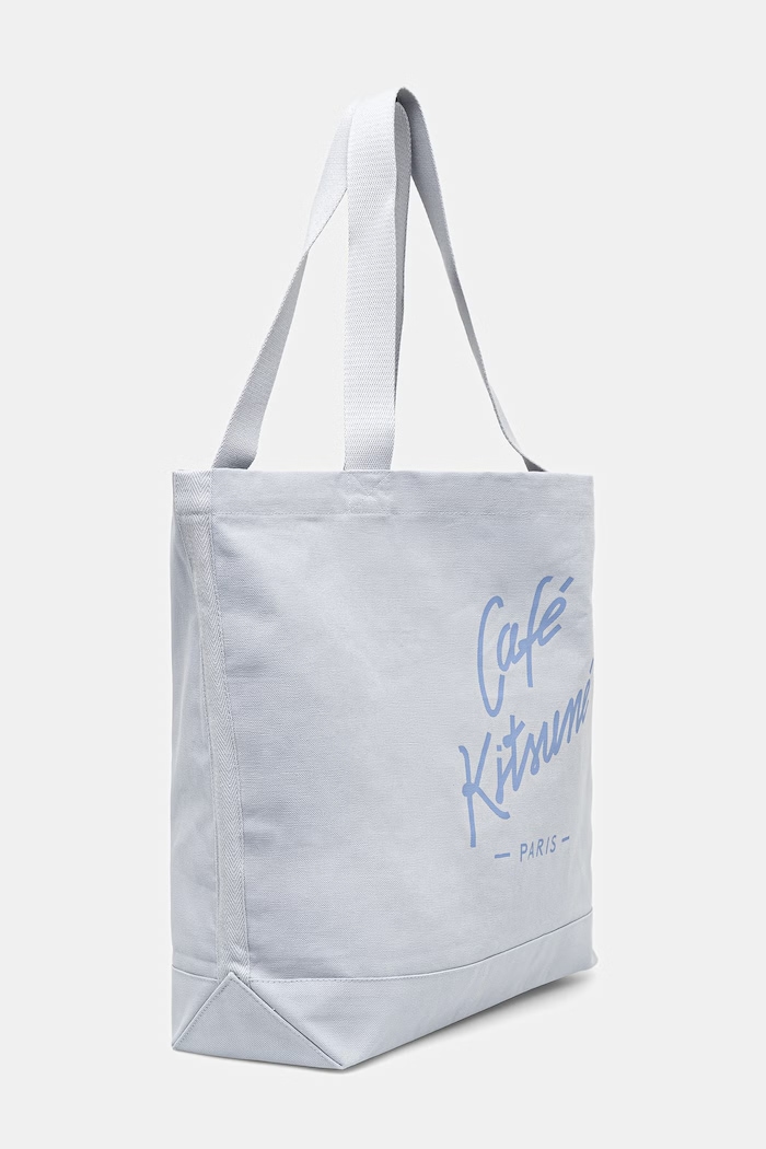 Café Kitsuné shopper torba pamučna QU05122WW9042 plava SS26