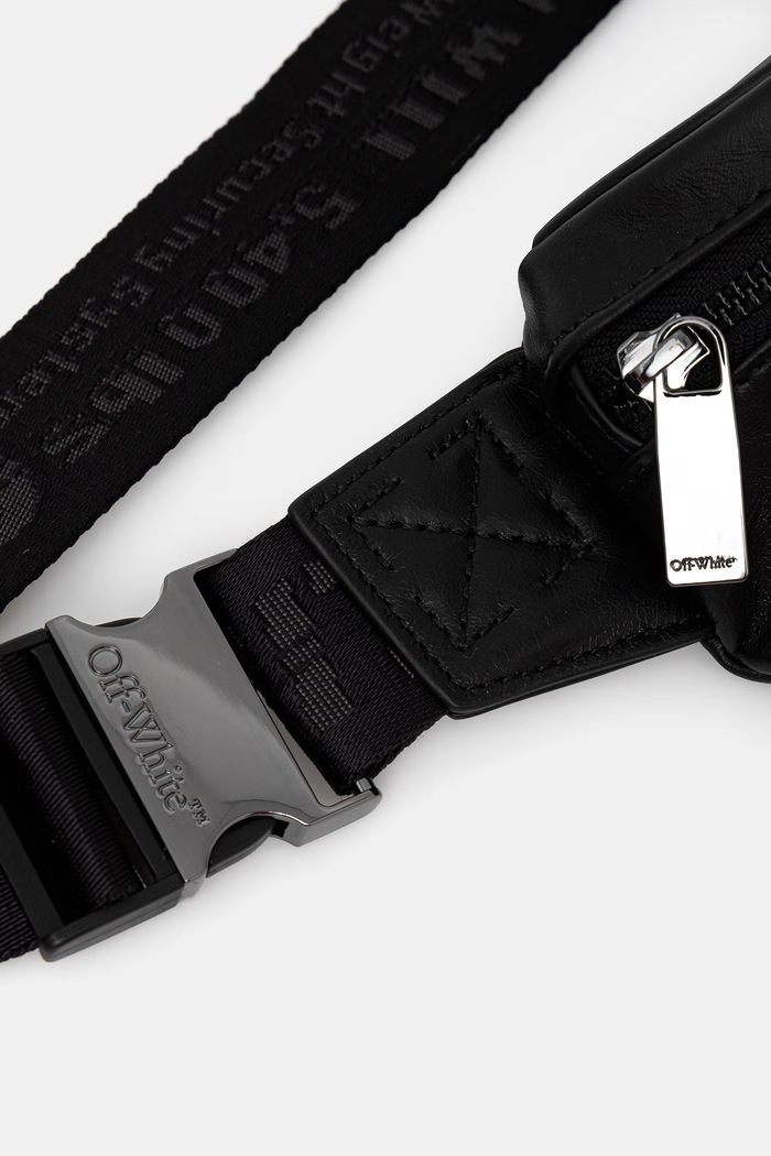 Off-White Heritage nerka skórzana czarny OMNT001S26LEA001