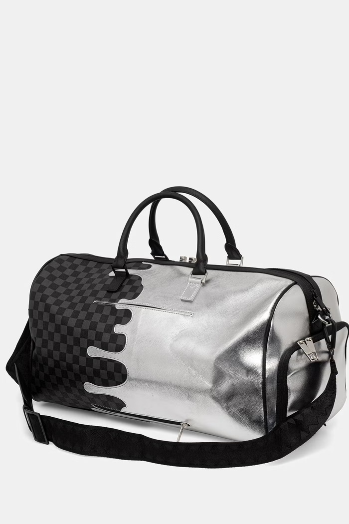 Doplnky Sprayground cestovná taška z imitácie kože 910D8924NSZ sivá