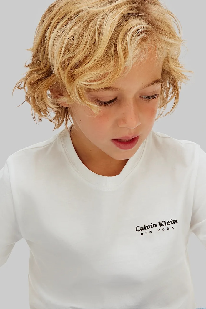 Detské bavlnené tričko Calvin Klein Jeans IB0IB02608.128.176.PPY2 biela