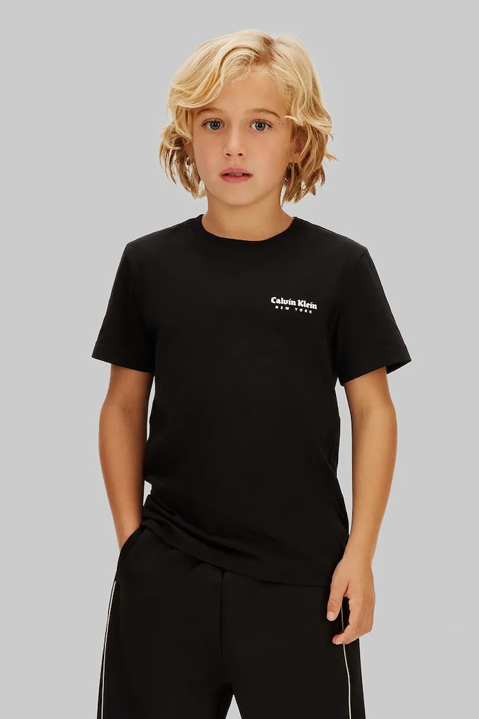 Calvin Klein Jeans t-shirt bawełniany dziecięcy bawełna czarny IB0IB02608.128.176.PPY2