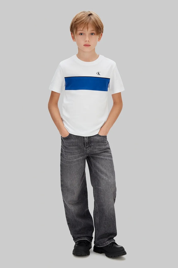 Calvin Klein Jeans t-shirt bawełniany dziecięcy biały IB0IB02609.104.116.PPY2