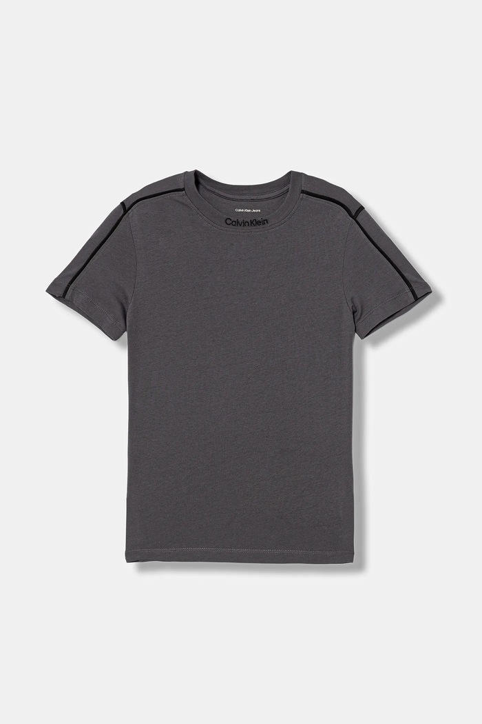Calvin Klein Jeans t-shirt bawełniany dziecięcy bawełna szary IB0IB02613.128.176.PPY2