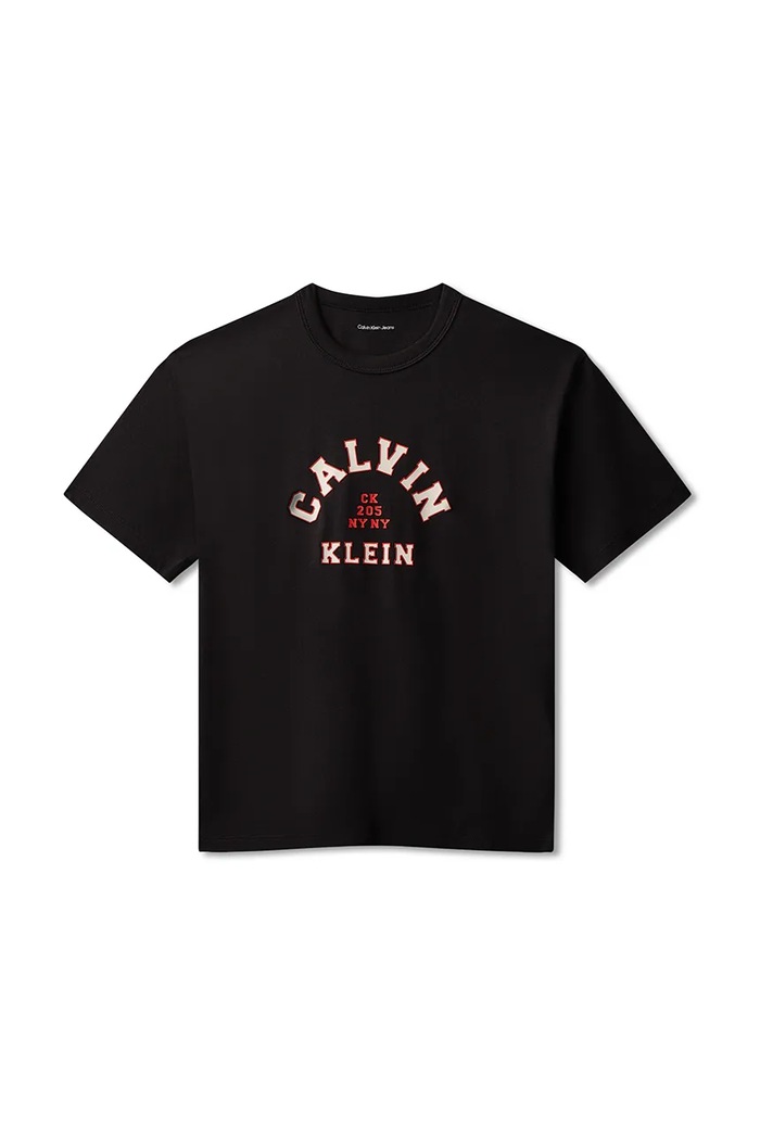 Calvin Klein Jeans t-shirt bawełniany dziecięcy IB0IB02637.128.176.PPY2 czarny SS26