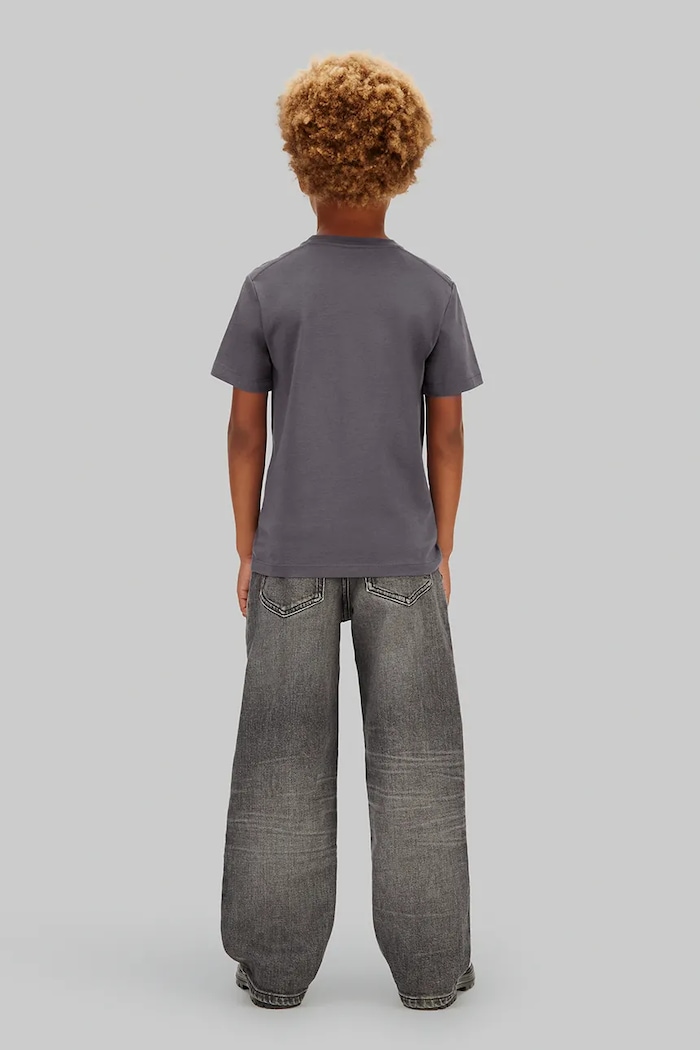 Otroška bombažna kratka majica Calvin Klein Jeans IU0IU00543.128.176.PPY2 siva