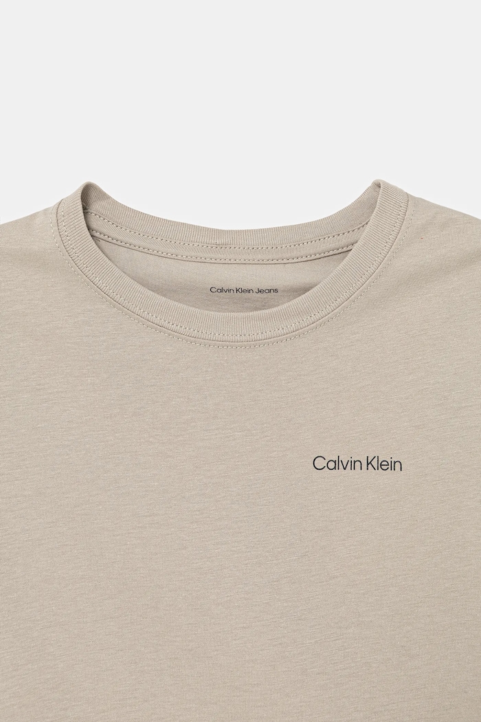Chlapec Detské bavlnené tričko Calvin Klein Jeans IU0IU00683.128.176.PPY2 béžová