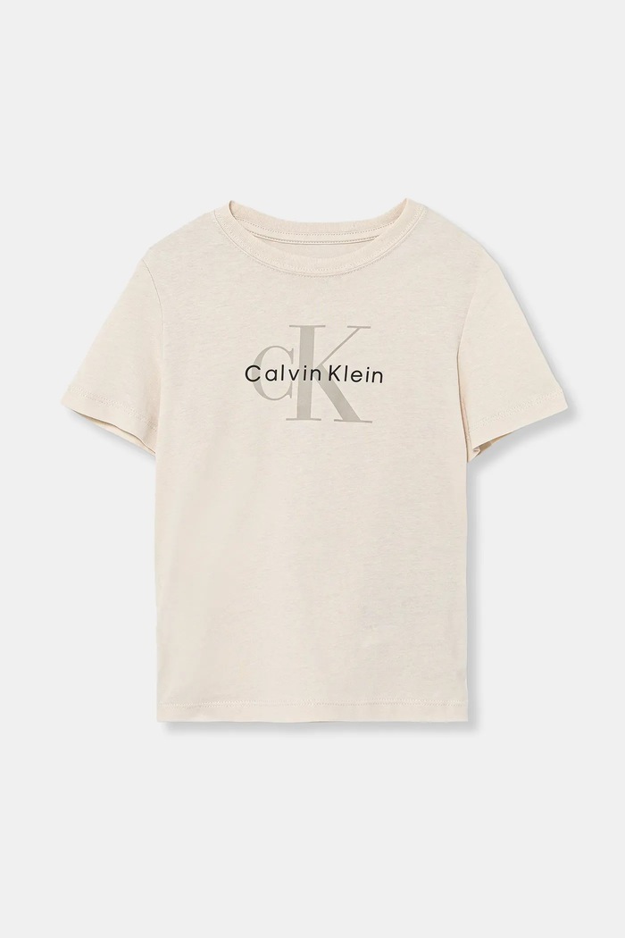 Calvin Klein Jeans tricou de bumbac pentru copii print bej IU0IU00715.104.116.PPY2