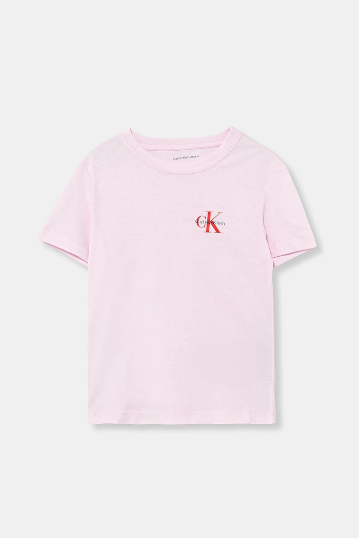Calvin Klein Jeans t-shirt bawełniany dziecięcy bawełna różowy IU0IU00719.104.116.PPY2