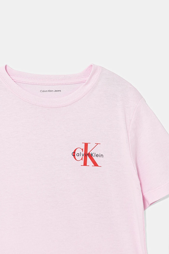 Chlapec Detské bavlnené tričko Calvin Klein Jeans IU0IU00719.128.176.PPY2 ružová