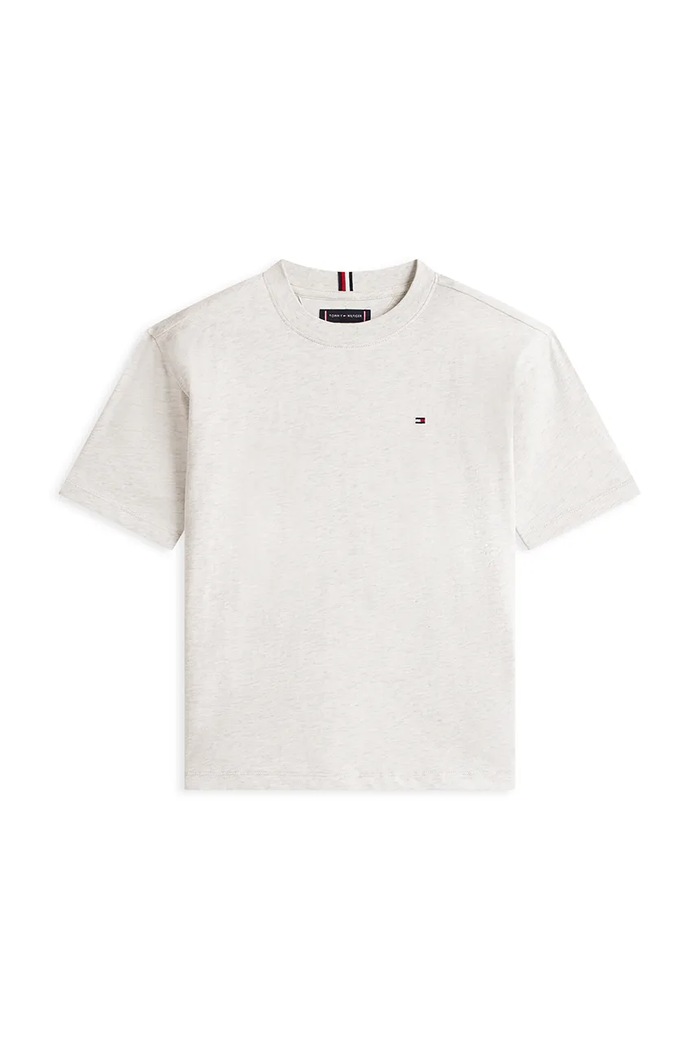 Tommy Hilfiger gyerek pamut póló KB0KB09646.128.176.PPY2 szürke SS26