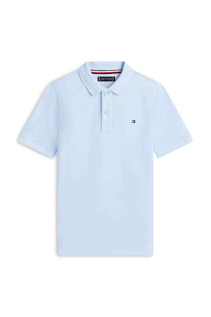 Tommy Hilfiger тениска с яка за деца от памук KB0KB09103.98.122.PPY2 син SS26