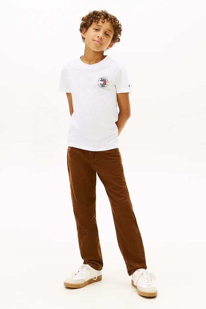 Tommy Hilfiger gyerek pamut póló fehér KB0KB10054.128.176.PPY2