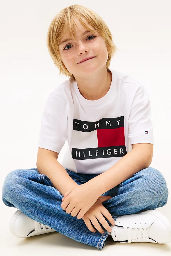 Detské bavlnené tričko Tommy Hilfiger KB0KB10340.128.176.PPY2 biela
